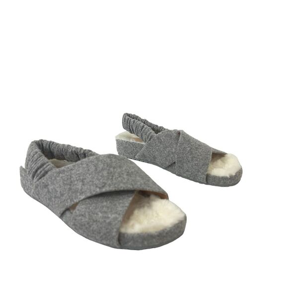 Cole Haan Women’s Size 7.5 Gray Mojave Criss-Cross Wool Comfy Slingback Slippers - Picture 1 of 8